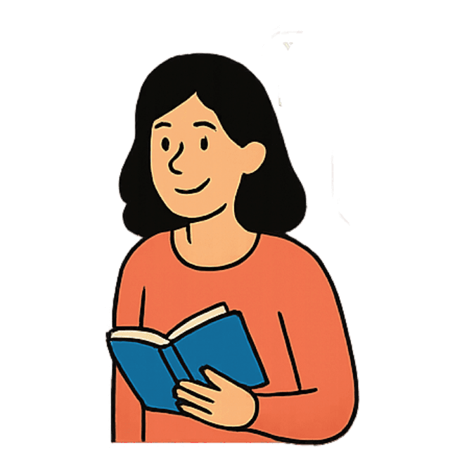 Person Reading Illustration